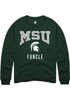 Michigan State Spartans Mens Green Funcle Long Sleeve Crew Sweatshirt