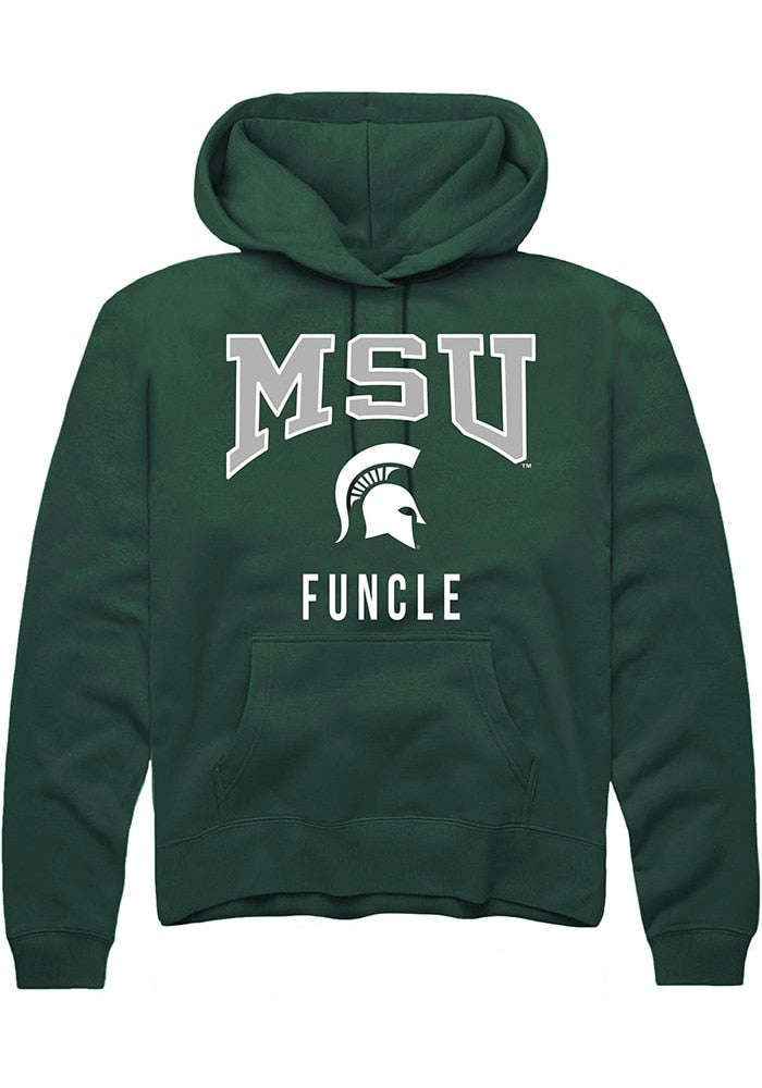 Michigan State Spartans Mens Green Funcle Long Sleeve Hoodie