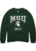 Michigan State Spartans Mens Green Uncle Long Sleeve Crew Sweatshirt