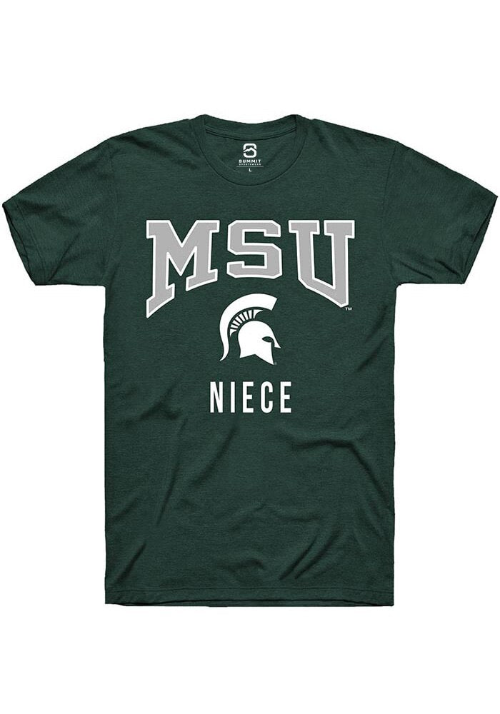 Michigan State Spartans Green Niece Short Sleeve T-Shirt