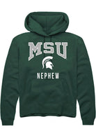 Michigan State Spartans Mens Green Nephew Long Sleeve Hoodie
