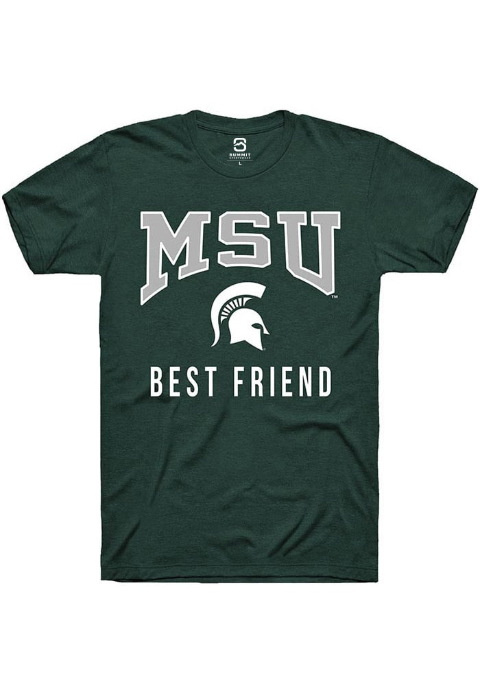 Michigan State Spartans Green Best Friend Short Sleeve T-Shirt