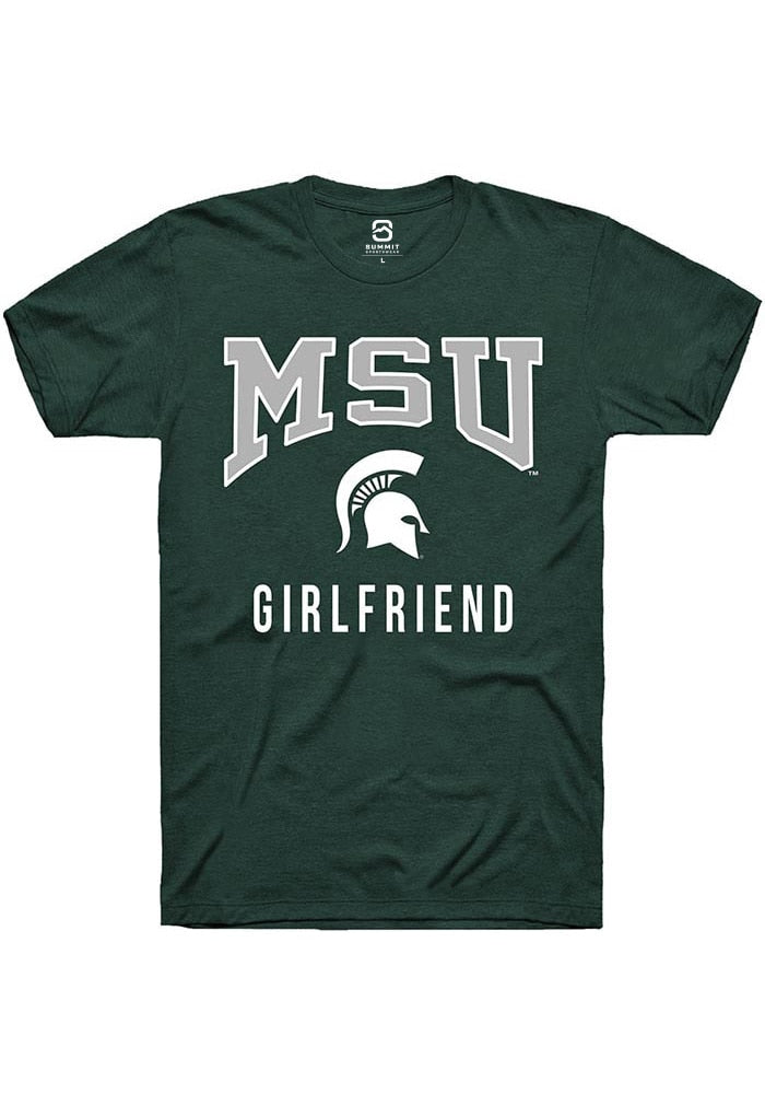 Michigan State Spartans Green Girlfriend Short Sleeve T-Shirt