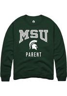 Michigan State Spartans Mens Green Parent Long Sleeve Crew Sweatshirt