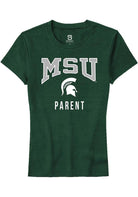 Michigan State Spartans Womens Green Parent Short Sleeve T-Shirt