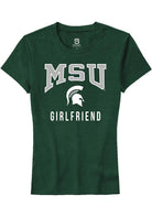 Michigan State Spartans Womens Green Girlfriend Short Sleeve T-Shirt