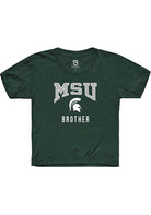 Michigan State Spartans Youth Green Brother Short Sleeve T-Shirt