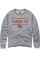 Arizona State Sun Devils Mens Grey Bars Long Sleeve Crew Sweatshirt
