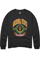 Arizona State Sun Devils Mens Black Alumni Wreath Long Sleeve Crew Sweatshirt