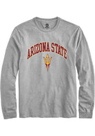 Arizona State Sun Devils Grey Arch Logo Long Sleeve T-Shirt