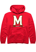 Maryland Terrapins Youth Red Primary Long Sleeve Hoodie