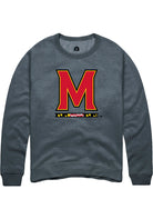 Maryland Terrapins Mens Charcoal Primary Long Sleeve Crew Sweatshirt