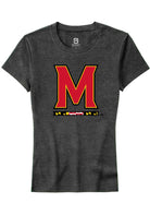Maryland Terrapins Womens Charcoal Primary Short Sleeve T-Shirt