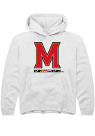 Maryland Terrapins Youth White Primary Long Sleeve Hoodie