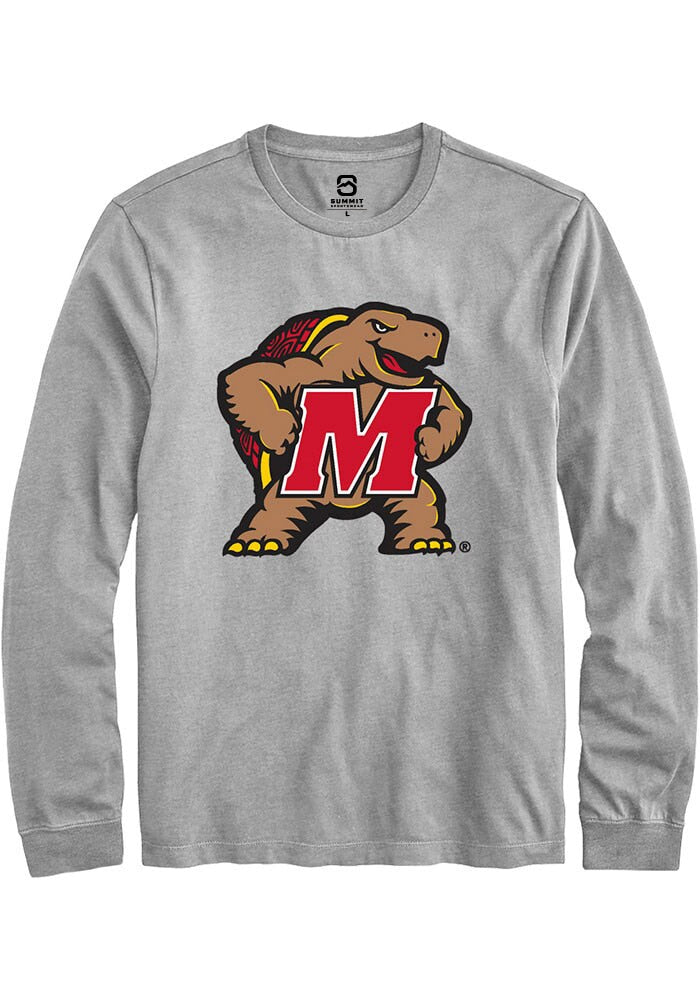 Maryland Terrapins Grey Alt Logo Long Sleeve T-Shirt
