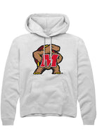 Maryland Terrapins Mens White Alt Logo Long Sleeve Hoodie