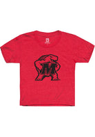 Maryland Terrapins Youth Red Alt Logo Short Sleeve T-Shirt