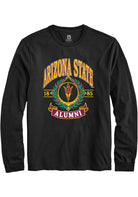 Arizona State Sun Devils Black Alumni Wreath Long Sleeve T-Shirt