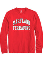 Maryland Terrapins Red Arch Stack Long Sleeve T-Shirt