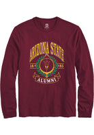 Arizona State Sun Devils Maroon Alumni Wreath Long Sleeve T-Shirt