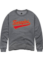Maryland Terrapins Mens Grey Tail Long Sleeve Crew Sweatshirt