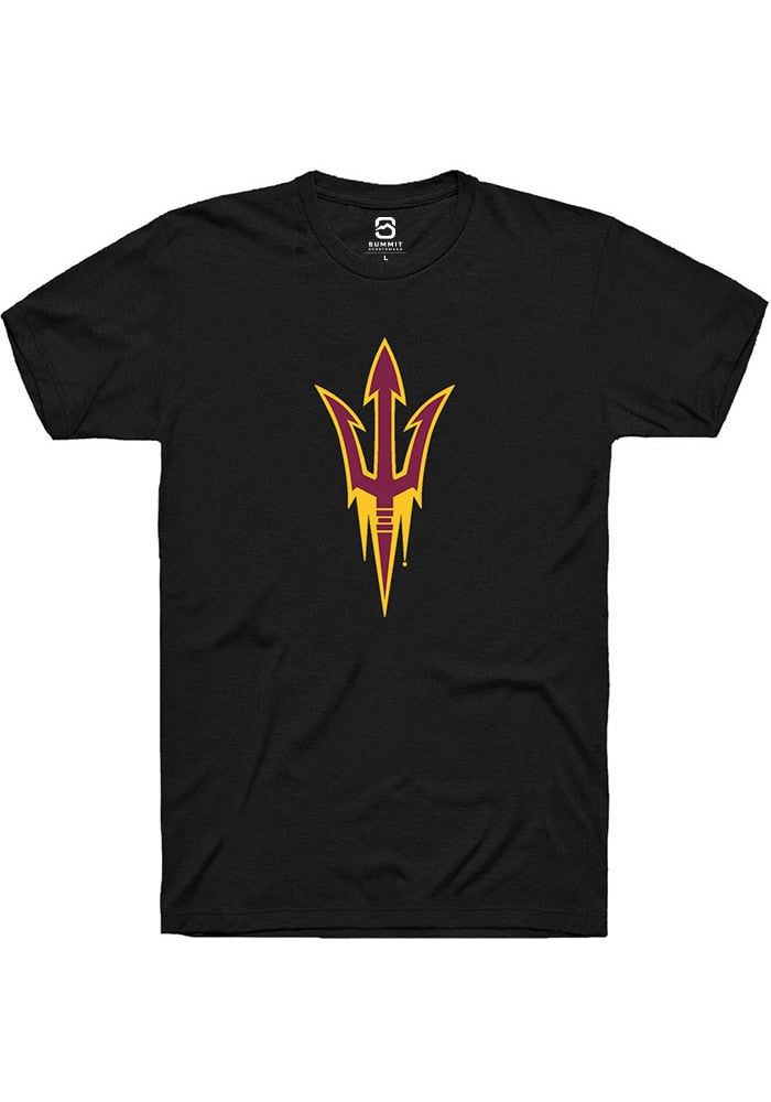 Arizona State Sun Devils Black Primary Logo Short Sleeve T-Shirt