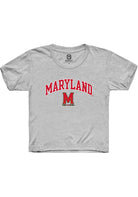 Maryland Terrapins Youth Grey Arch Logo Short Sleeve T-Shirt