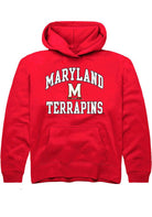 Maryland Terrapins Youth Red No 1 Primary Long Sleeve Hoodie