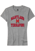 Maryland Terrapins Womens Grey No 1 Neutral Short Sleeve T-Shirt