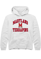 Maryland Terrapins Youth White No 1 Neutral Long Sleeve Hoodie