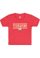 Maryland Terrapins Youth Red Chant Bars Short Sleeve T-Shirt