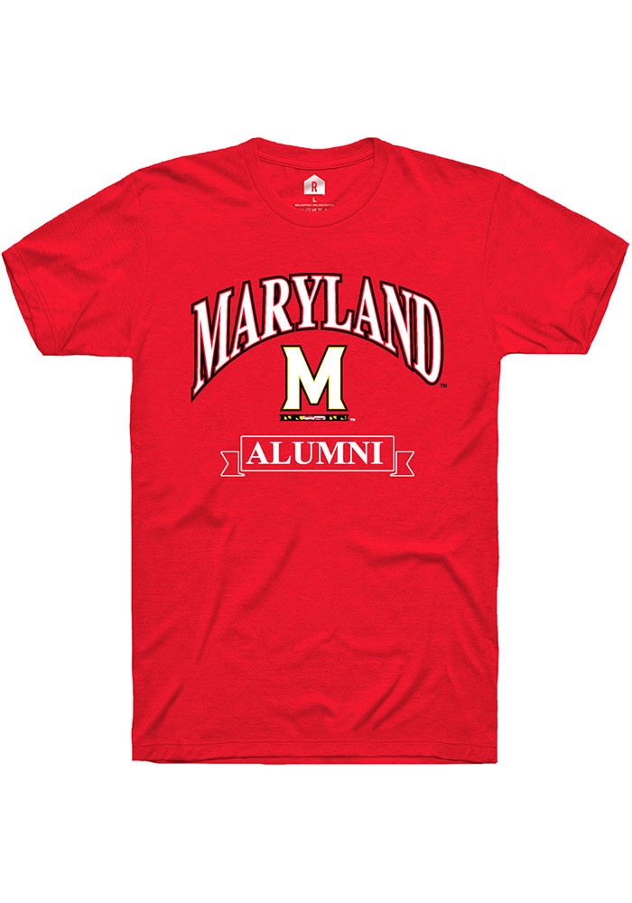 Maryland Terrapins Red Alumni Banner Short Sleeve T-Shirt