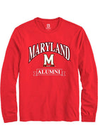 Maryland Terrapins Red Alumni Banner Long Sleeve T-Shirt