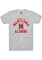 Maryland Terrapins Ash Alumni Arch Short Sleeve T-Shirt