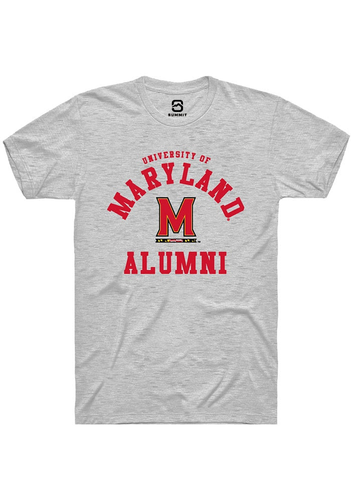 Maryland Terrapins Ash Alumni Arch Short Sleeve T-Shirt