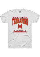 Maryland Terrapins White Baseball Short Sleeve T-Shirt