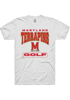 Maryland Terrapins White Golf Short Sleeve T-Shirt
