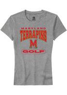 Maryland Terrapins Womens Grey Golf Short Sleeve T-Shirt