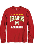 Maryland Terrapins Red Lacrosse Long Sleeve T-Shirt