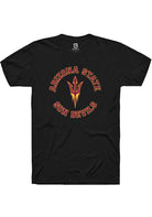 Arizona State Sun Devils Black Circle Arch Short Sleeve T-Shirt