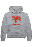 Maryland Terrapins Youth Grey Lacrosse Long Sleeve Hoodie