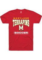 Maryland Terrapins Red Soccer Short Sleeve T-Shirt