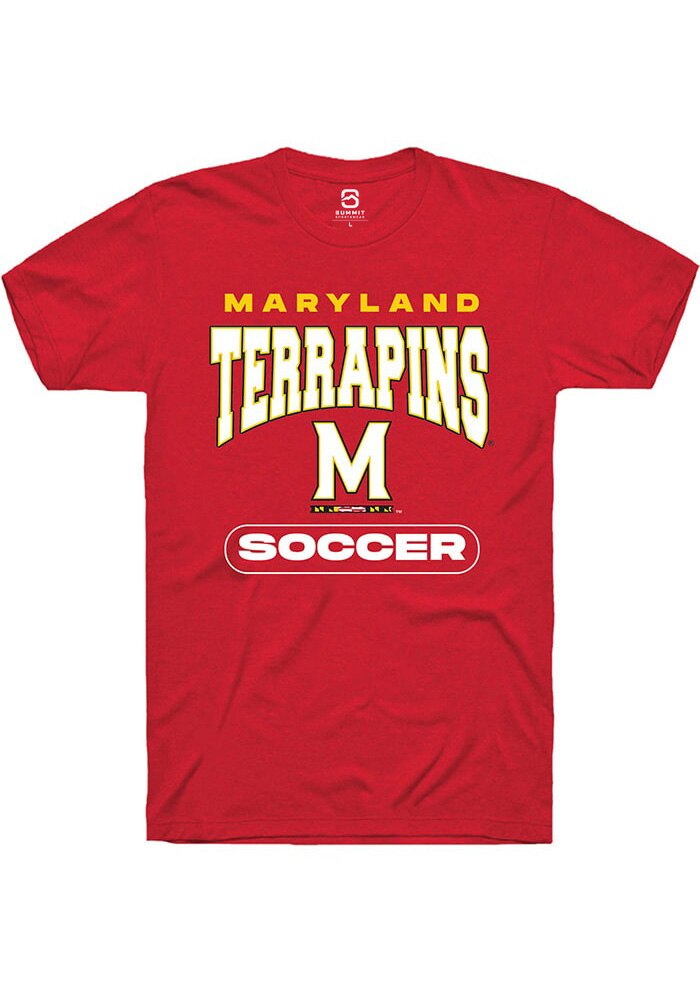 Maryland Terrapins Red Soccer Short Sleeve T-Shirt