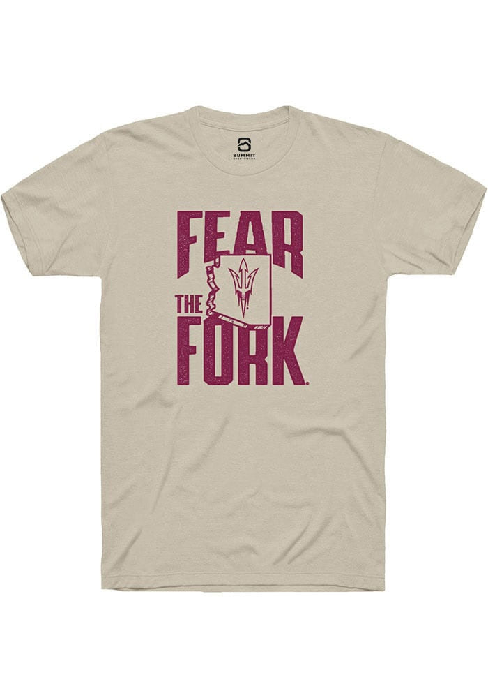 Arizona State Sun Devils Tan Fear the Fork Short Sleeve T-Shirt