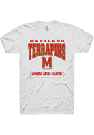 Maryland Terrapins White Womens Cross Country Short Sleeve T-Shirt
