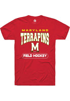 Maryland Terrapins Red Field Hockey Short Sleeve T-Shirt