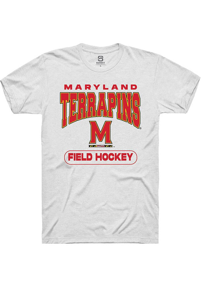 Maryland Terrapins White Field Hockey Short Sleeve T-Shirt