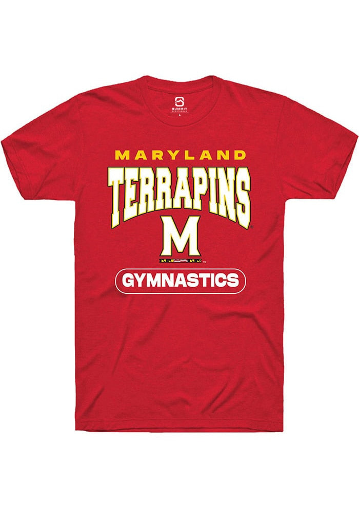 Maryland Terrapins Red Gymnastics Short Sleeve T-Shirt