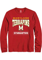 Maryland Terrapins Red Gymnastics Long Sleeve T-Shirt