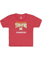 Maryland Terrapins Youth Red Gymnastics Short Sleeve T-Shirt